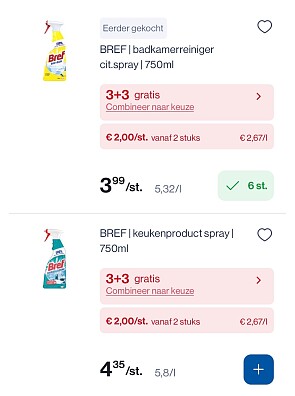 Bref spray in mooie korting