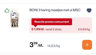 Boni Haringmaatjes met ui 3 stuks in promo