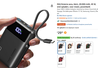 powerbank+ gratis kabel