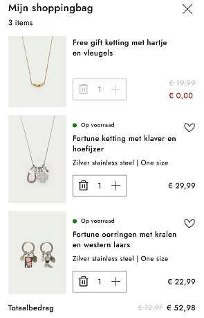 Cadeau bij aankoop my jewellery