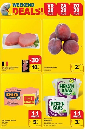 Weekend en Zondagsdeals bij Carrefour van 28/8 tem 30/8/26