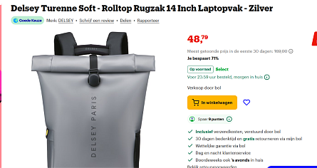 Delsey rugzakken