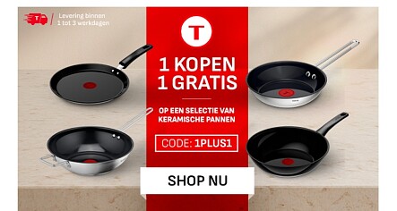Tefal Aanbieding: 1 Pan Kopen = 1 Pan Gratis