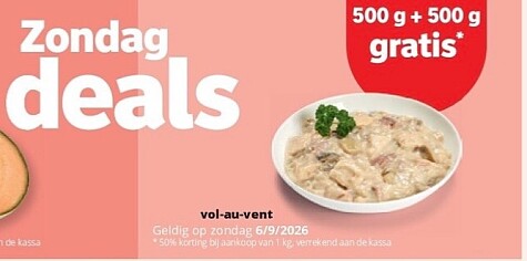 500 gram + 500 gram vol au vent bij spar (Colruyt)