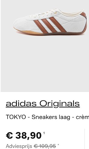 Adidas sneakers aan 38,5€ ipv 110€