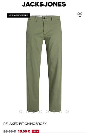 Jack&Jones relaxed fit chinobroek -50%