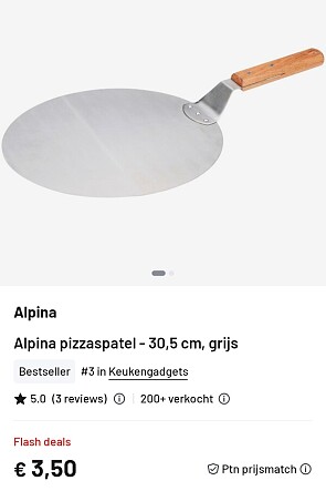Alpina pizzaschep rond 🍕