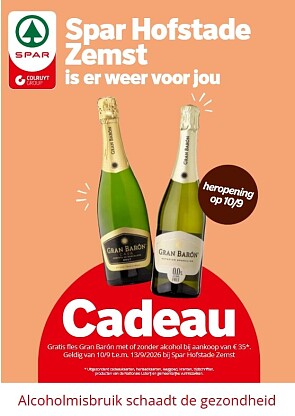 Gratis fles Gran baron bij spar Hofstade - zemst