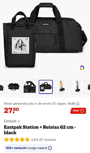 Eastpak 58L reistas set slechts 27,50€ 😱🤩🔥