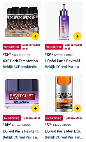 Tot 70% korting op verzorgingsproducten