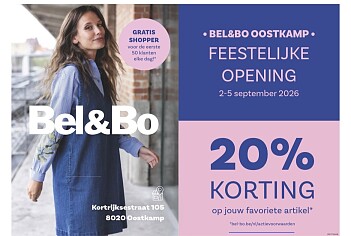20% korting bij bel&bo Oostkamp