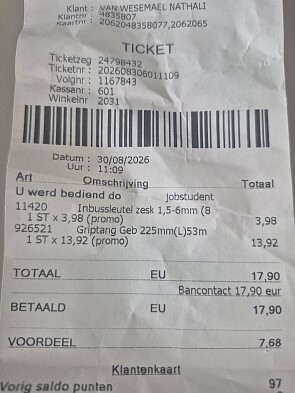 Stanley koopje bij Hubo