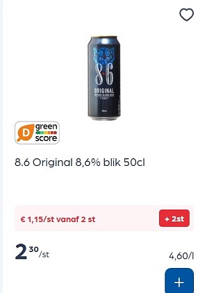 8,6 bier - 50 cl -50%
