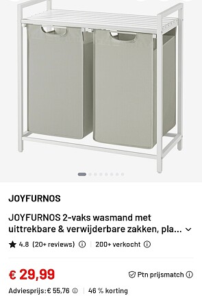 JOYFURNOS 2-vaks wasmand -46%