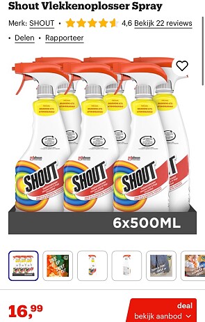 Shout Vlekkenoplosser Spray