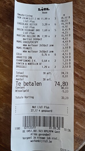 Lidl koopjes veel aan 50%
