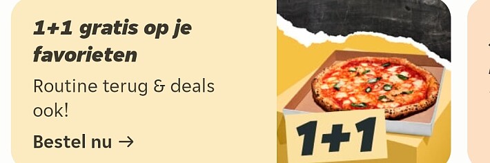 1+1 bij Takeaway