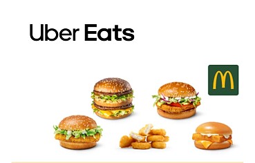 1 kopen = 1 gratis op MC Donalds bij Uber