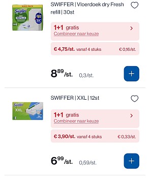 Swiffer doekjes in promo