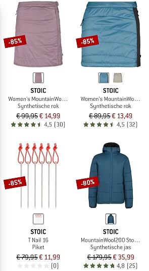 Tot 85% korting op Stoic kleding en spullen