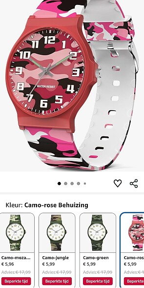 Kinder horloge vanaf 5,12€