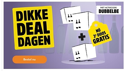 Wijn 3e doos gratis