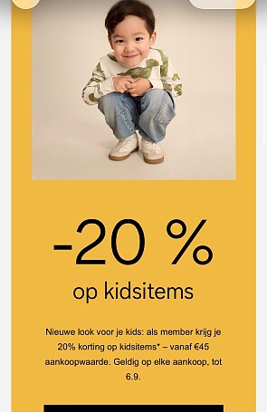 -20% op kids items bij C&A
