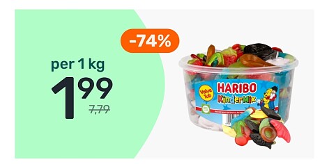 1KG Haribo kindermix voor 1,99€!