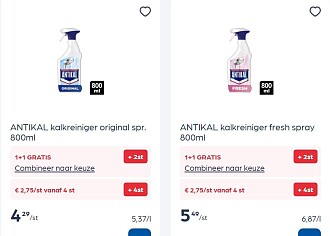 Artikal kalkspray in promo