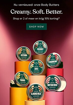 15% korting bij aankoop van 2 nieuwe Body Butters