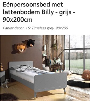Eénpersoonsbed met lattenbodem