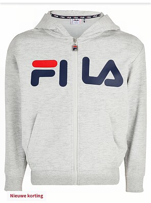 FILA BALGE CLASSIC LOGO ZIP HOODY LIGHT GREY MELANGE