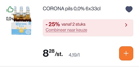 Corona 0,0% 6x33 cl fles in promo + coupon