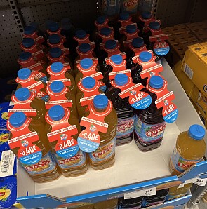 coupon aan flessen oasis 1,5 l en 2 l bij delhaize