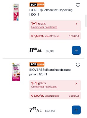 Biover selfcare producten in promo