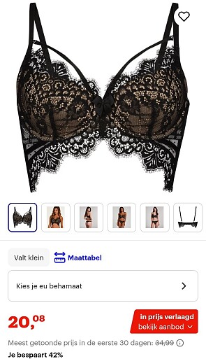 -42% longline beugel BH Hunkemöller