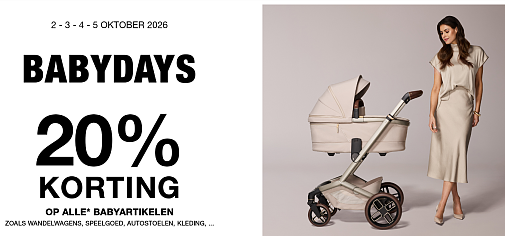 -20% op babyartikelen bij Paradisio 👶🏻 Baby days