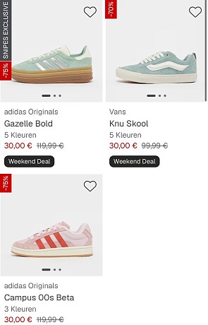 Sneakers 36 2/3 aan 30 euro