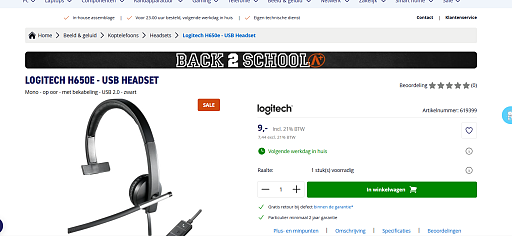 🎧 Logitech H650e USB Headset