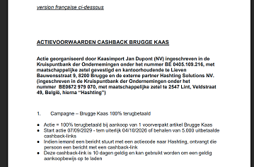 🧀 Brugge Kaas 100% terugbetaald