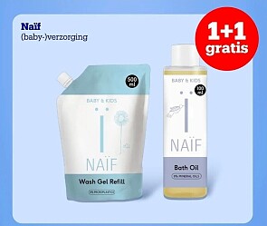 1 + 1 gratis op Naïf bij Bol.com