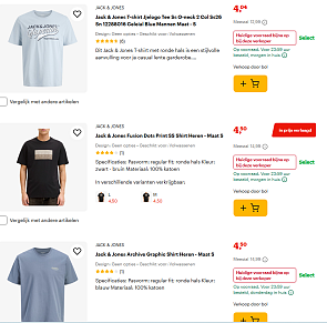 JACK & JONES Shirts met min. 50% korting