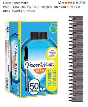 Paper mate balpennen