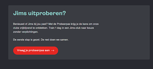 💪 Jims Probeerpas