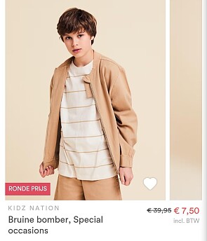 Bomber, bruin voor jongens -81% bij Jbc