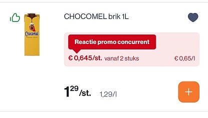 Chocomel en fristi 1L -50%