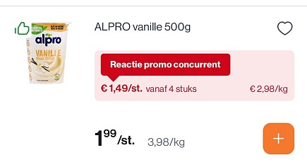 Alpro 500 gram goedkoper + coupon