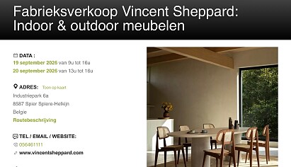 Fabrieksverkoop indoor en outdoor meubelen