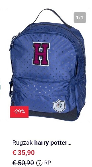Harry Potter rugzak Zweinstein -29%
