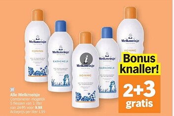 2+3 gratis melkmeisje bij ah